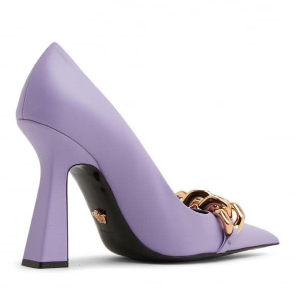 New! VERSACE Medusa Chain Leather Heels - Picture 5 of 14